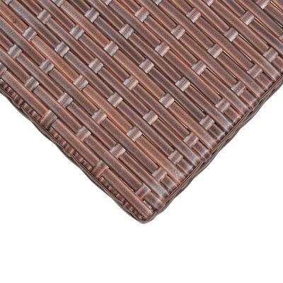 vidaXL havebord 110x60x67 cm polyrattan brun
