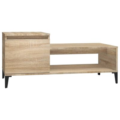 vidaXL sofabord 100x50x45 cm konstrueret træ sonoma-eg