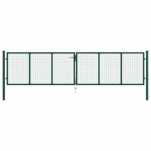 vidaXL havel&aring;ge i st&aring;l med net 400x75 cm gr&oslash;n