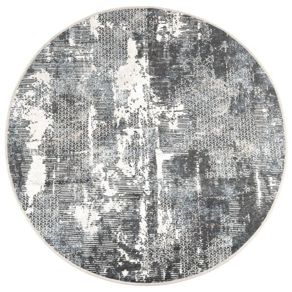 vidaXL gulvtæppe Ø 120 cm vaskbart og skridsikkert flerfarvet