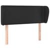 vidaXL sengegavl med kanter 93x23x78/88 cm kunstl&aelig;der sort