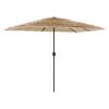 vidaXL haveparasol med stålstang 300x200x250 cm brun