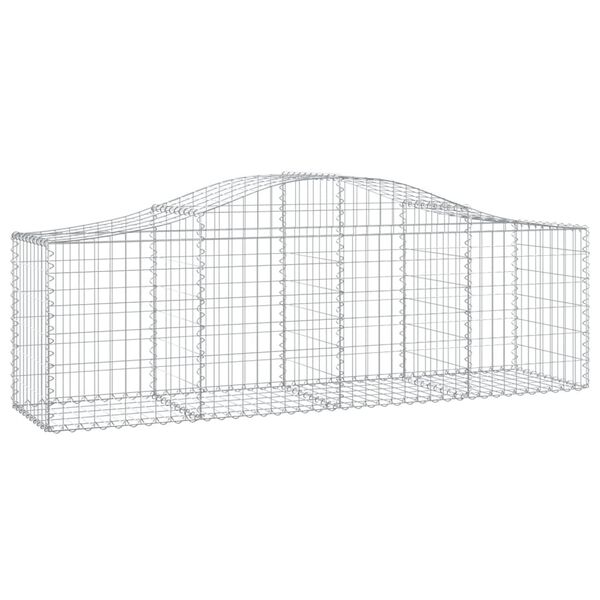 vidaXL buede gabionkurve 13 stk. 200x50x60/80 cm galvaniseret jern