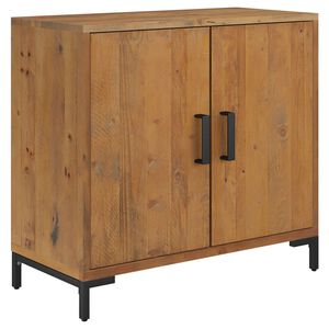 vidaXL sk&aelig;nk 75x35x70 cm massivt fyrretr&aelig; brun