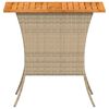 vidaXL havebord med top i akacietræ 105x75x72 cm polyrattan beige