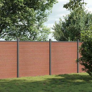 vidaXL hegnspanel 353x186 cm WPC brun