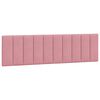 vidaXL sengeramme med LED uden madras Hanko 180x200 cm velour pink
