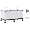 vidaXL Havekrukke med vanding og hjul 2 stk. Hvid 80 x 40 x 43,5 cm PP