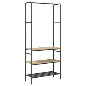 vidaXL T&oslash;jstativ Sonoma-eg 77 x 30 x 171 cm Konstrueret tr&aelig;