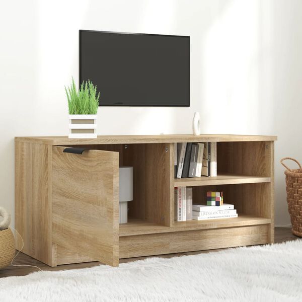 vidaXL tv-bord 80x35x36,5 cm konstrueret tr&aelig; sonoma-eg