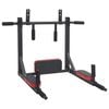 VidaXL Pull Up Bar Dip Station Sort og rød 89 x 59 x 70 cm