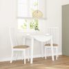 vidaXL spisebordsstole med hynder 2 stk. massivt gummitræ hvid