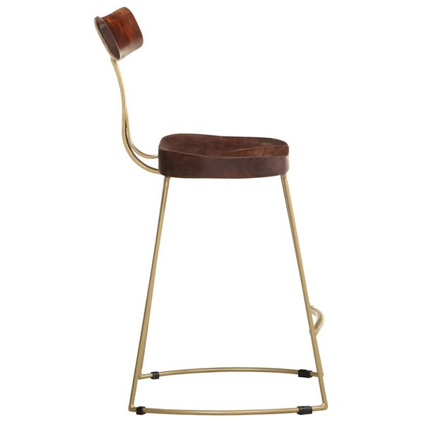 vidaXL barstole 2 stk. 49x43x79 cm massivt mangotr&aelig;