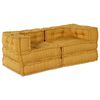 vidaXL Modulsofa 2 pcs Gul 140 x 70 x 56 cm Stof