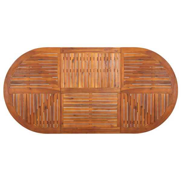 vidaXL spisebordss&aelig;t til haven 7 dele sort