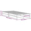 vidaXL sengeramme uden madras 100x200 cm massivt fyrretr&aelig; gyldenbrun