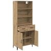 vidaXL Highboard Artisan Egetr&aelig; 69,5 x 34 x 180 cm Konstrueret tr&aelig;