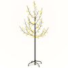 vidaXL kirseb&aelig;rtr&aelig; med LED-lys 120 cm 84 LED'er varmt hvidt lys