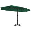vidaXL parasol med aluminiumsstang 460x270 cm grøn