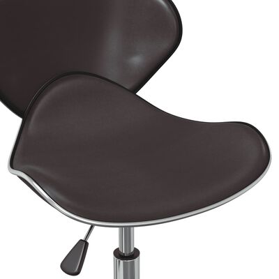 vidaXL drejelige spisebordsstole 2 stk. kunstlæder brun