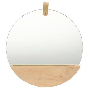 vidaXL v&aelig;gspejl 35 cm massivt fyrretr&aelig;