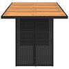 vidaXL havebord med akacietop 190x80x75 cm polyrattan sort