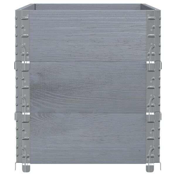 vidaXL pallerammer 3 stk. 100x50 cm massivt fyrretr&aelig; gr&aring;