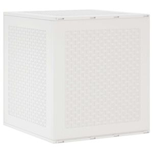 vidaXL Opbevaringskasse Hvid 55 x 53 x 57 cm Polypropylen