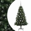 vidaXL Kunstig juletr&aelig; med kugler 120 cm 150 LED'er Varm hvid