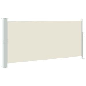 vidaXL sammenrullelig sidemarkise 140 x 314 cm cremefarvet