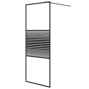 vidaXL brusev&aelig;g 80x195 cm klart sikkerhedsglas sort