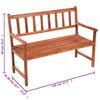 vidaXL havebænk med hynde 120 cm massivt akacietræ
