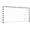 vidaXL fodboldm&aring;l 300 x 160 x 90 cm metal sort og hvid
