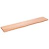 vidaXL v&aelig;ghylde 100x20x2 cm behandlet massivt egetr&aelig; lysebrun