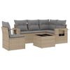 vidaXL sofas&aelig;t til haven 6 dele med hynder polyrattan beige