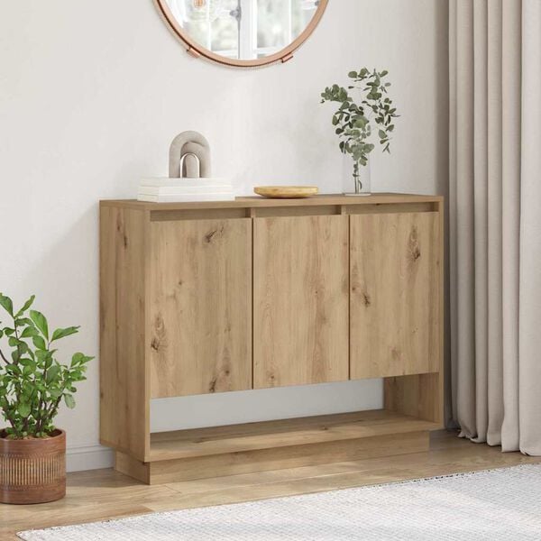 vidaXL Sideboard Artisan Egetr&aelig; 97 x 29 x 75 cm Konstrueret tr&aelig;