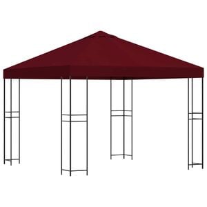 vidaXL Pavillon 3 x 3 m Bordeaux Polyester og St&aring;l 190 gsm