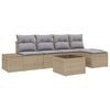 vidaXL Havesofa S&aelig;t 5 stk. Beige og lys gr&aring; polyrattan