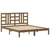 vidaXL sengeramme 160x200 cm massivt tr&aelig; gyldenbrun