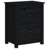 vidaXL sengebord 50x35x61,5 cm massivt fyrretr&aelig; sort