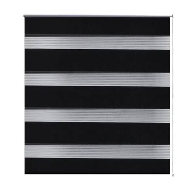Rullegardin i zebradesign 80 x 175 cm sort