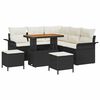 vidaXL Havesofa S&aelig;t 8 stk. Sort polyrattan