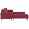 vidaXL Stue Sofa 3 pcs Vinr&oslash;d Polyester