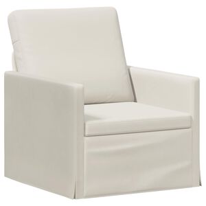 vidaXL Enkelsofa Cremefarvet 70 x 81 x 82 cm Velour (V)