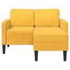 vidaXL 2-personers sofa med chaiselong L-formet 125 cm linned lysegul