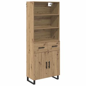 vidaXL Highboard 2 pcs Artisan Egetr&aelig; 69,5 x 34 x 180 cm