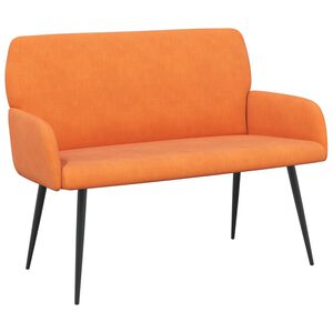 vidaXL 2-personers sofa med metalben 2-personers Orange Velourstof