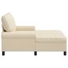 vidaXL Chaise Lounge med pude Creme 91 x 157 x 91 cm Stof