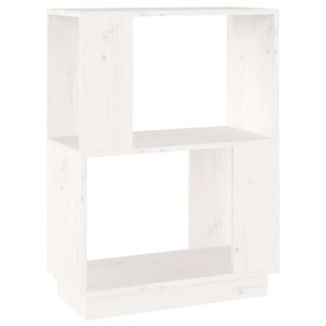 vidaXL bogreol/rumdeler 51x25x70 cm massivt fyrretr&aelig; hvid