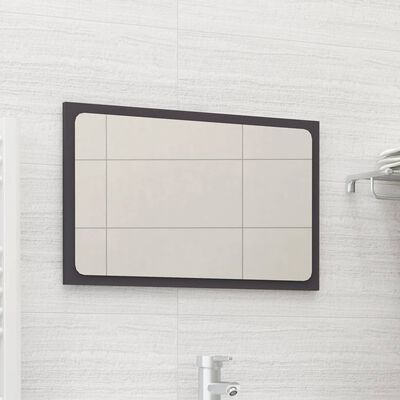 vidaXL badeværelsesspejl 60x1,5x37 cm spånplade grå